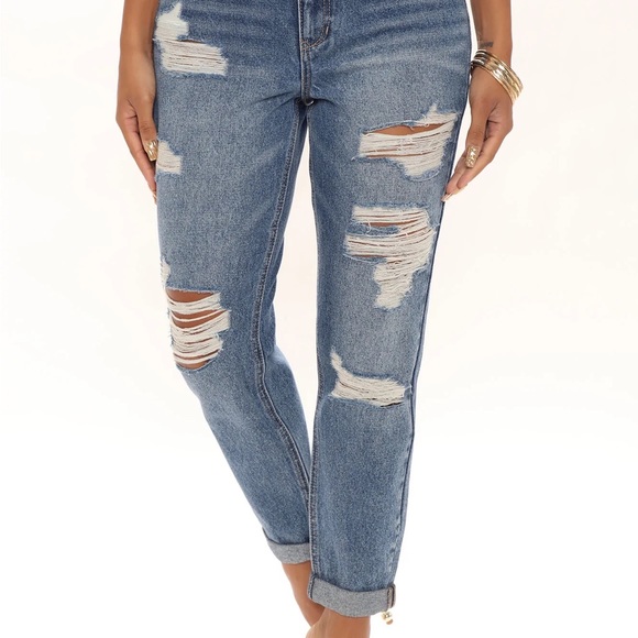 Navy blue boyfriend jeans - Picture 6 of 6